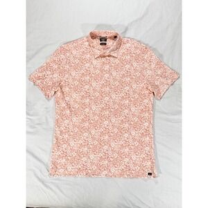 Faherty Reserve Movement Polo Men's XL Coral Floral Pima Cotton Modal Stretch